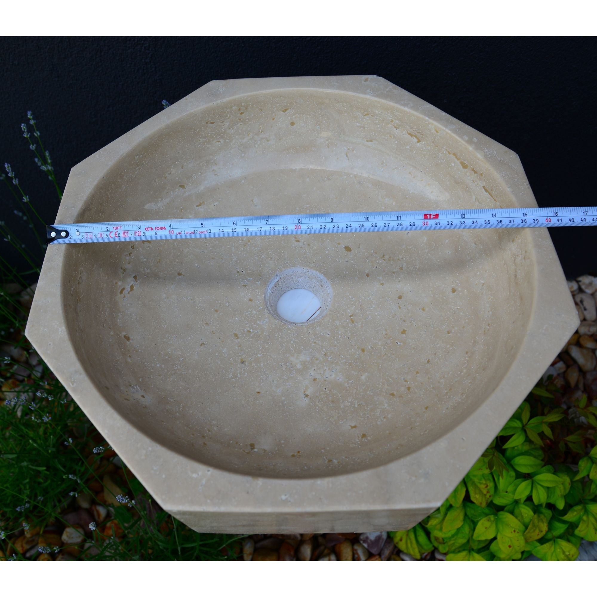 Handmade Travertine Octagon Sink