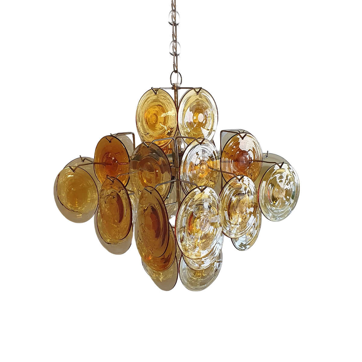 Murano Disk Chandelier 22"