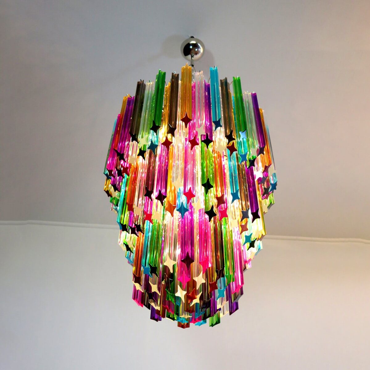 Murano Prisms Chandelier 24"