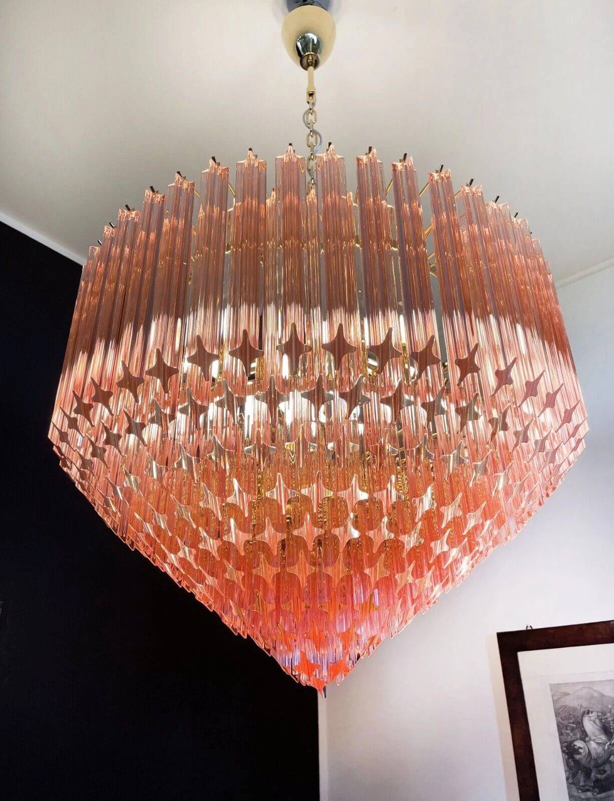 Murano Prisms Chandelier 30"