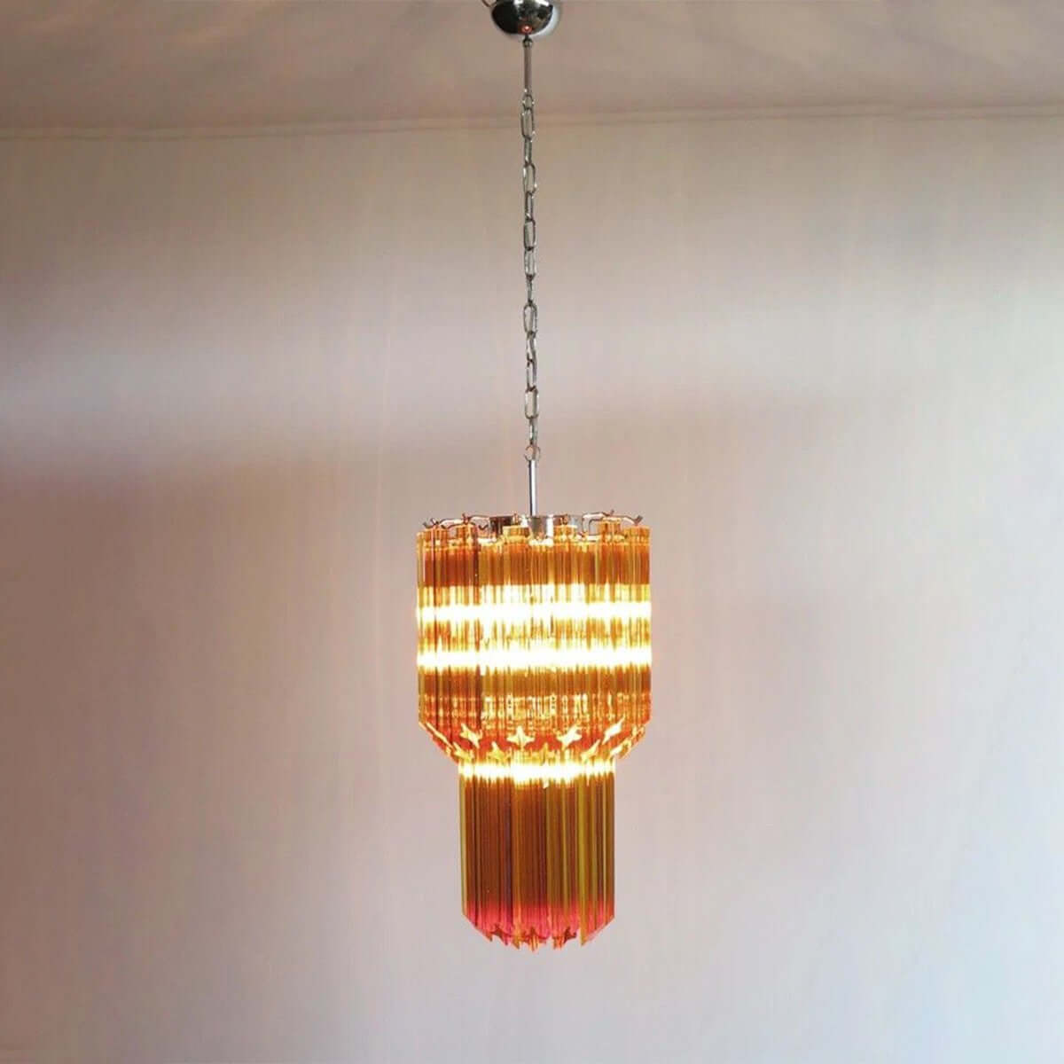 Murano Prisms Long Chandelier 12"