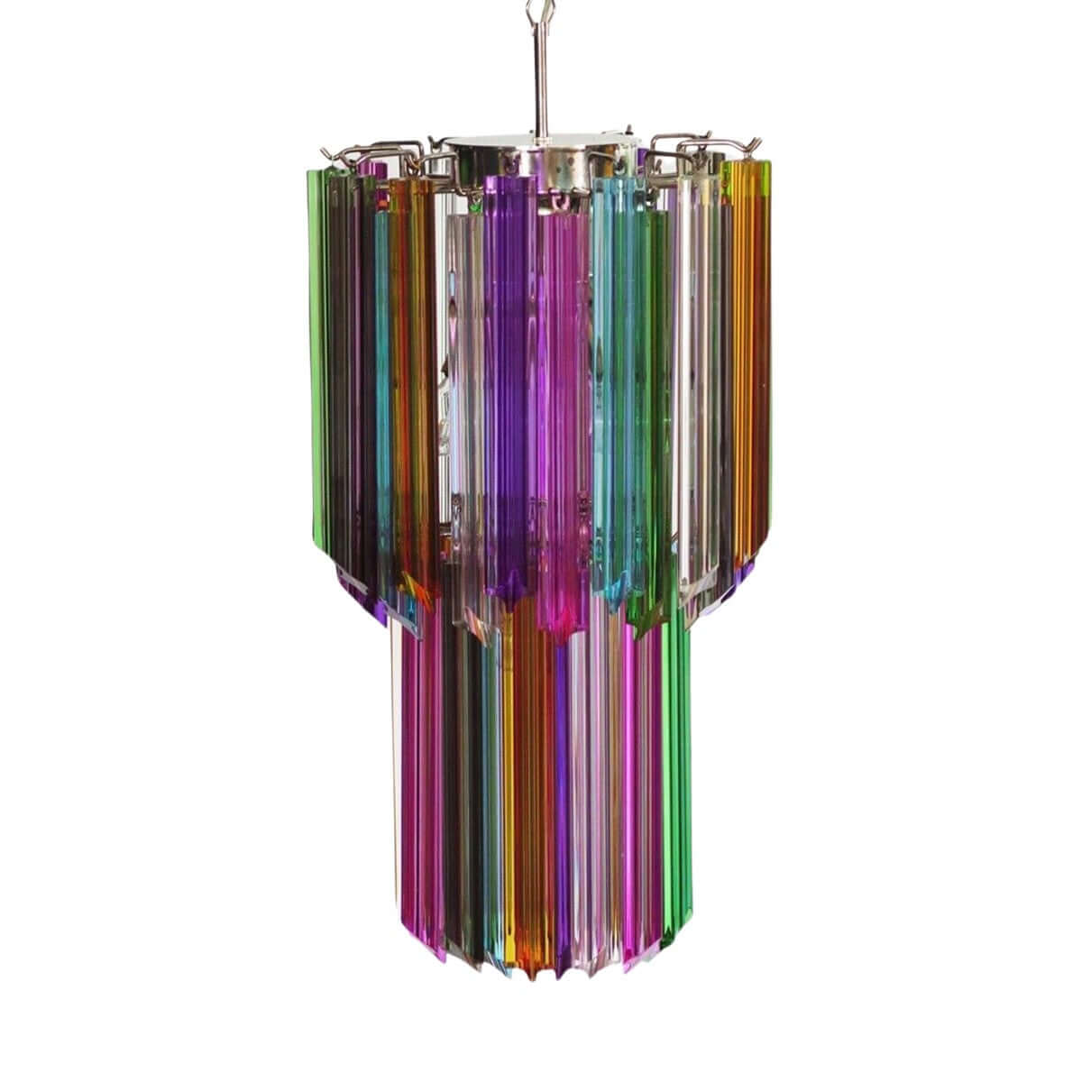Murano Prisms Long Chandelier 12"