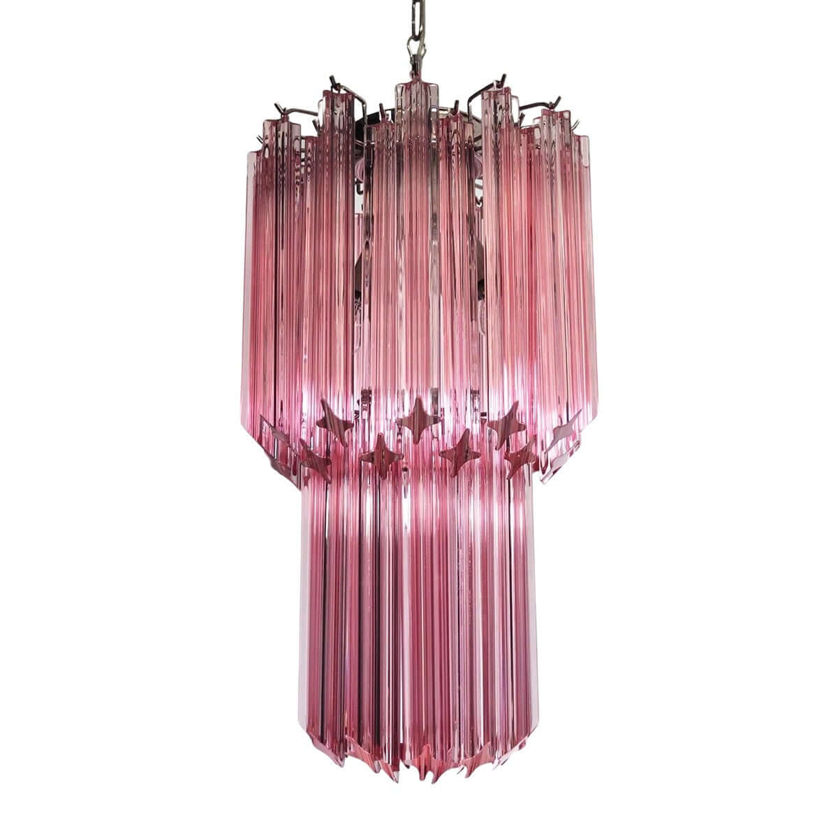 Murano Prisms Long Chandelier 12"