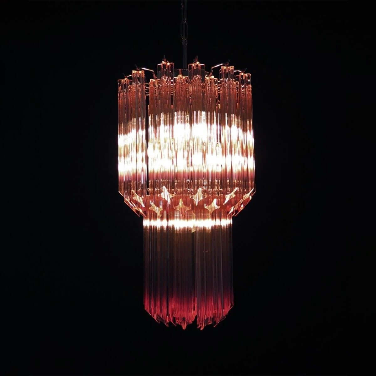 Murano Prisms Long Chandelier 12"