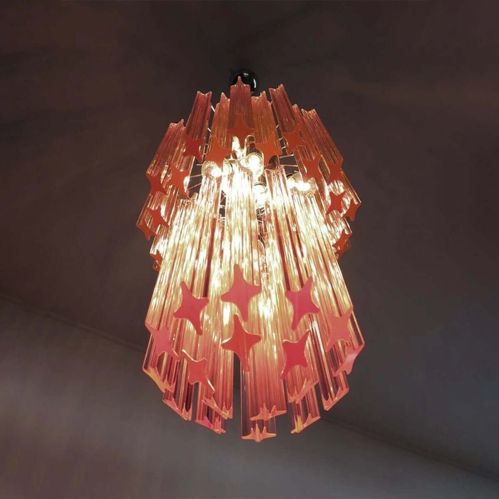 Murano Prisms Long Chandelier 12"