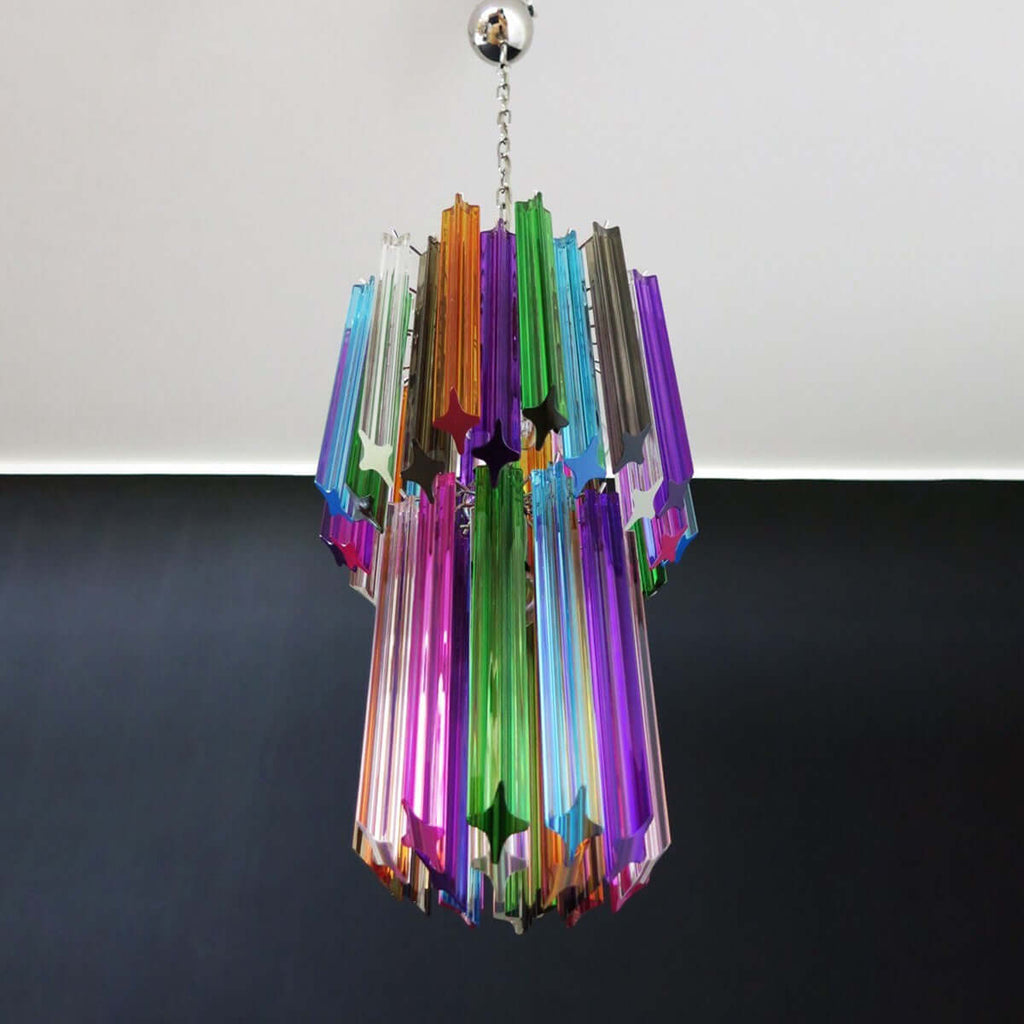 Murano Prisms Long Chandelier 12"