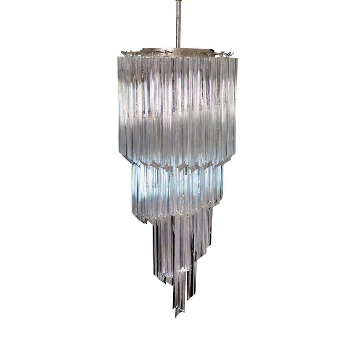 Murano Prisms Spiral Chandelier 14"