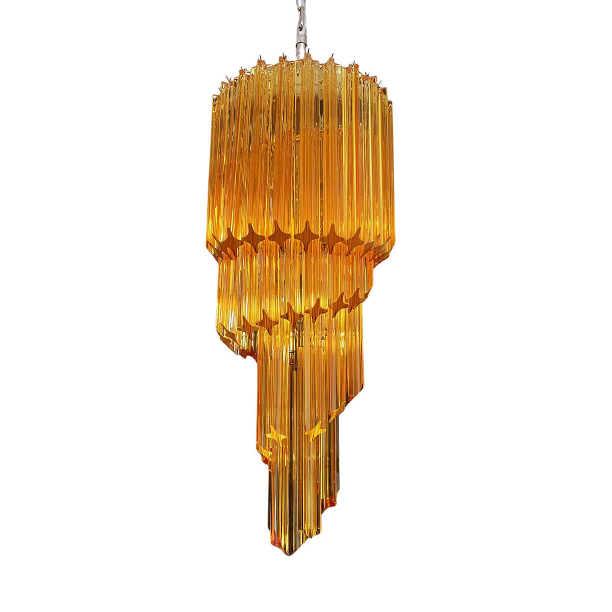 Murano Prisms Spiral Chandelier 14"