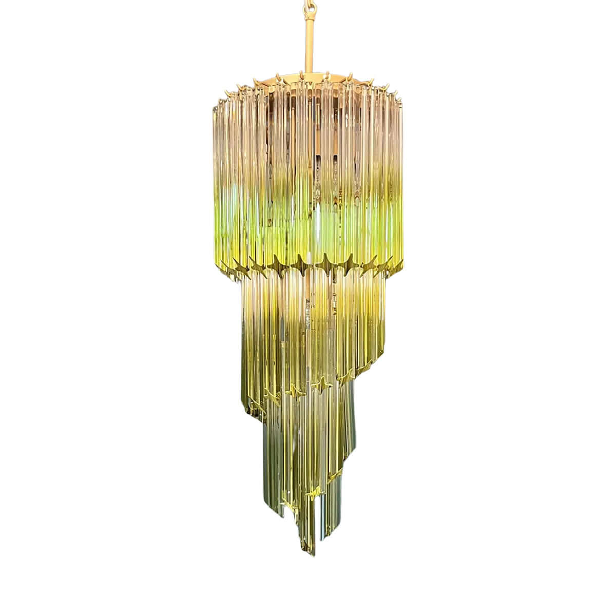 Murano Prisms Spiral Chandelier 14"