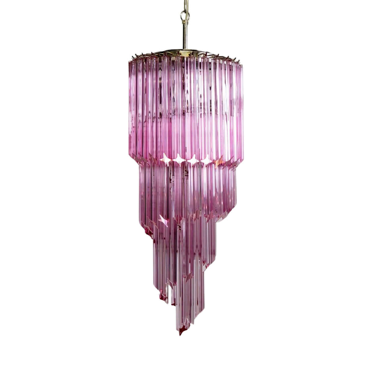 Murano Prisms Spiral Chandelier 14"