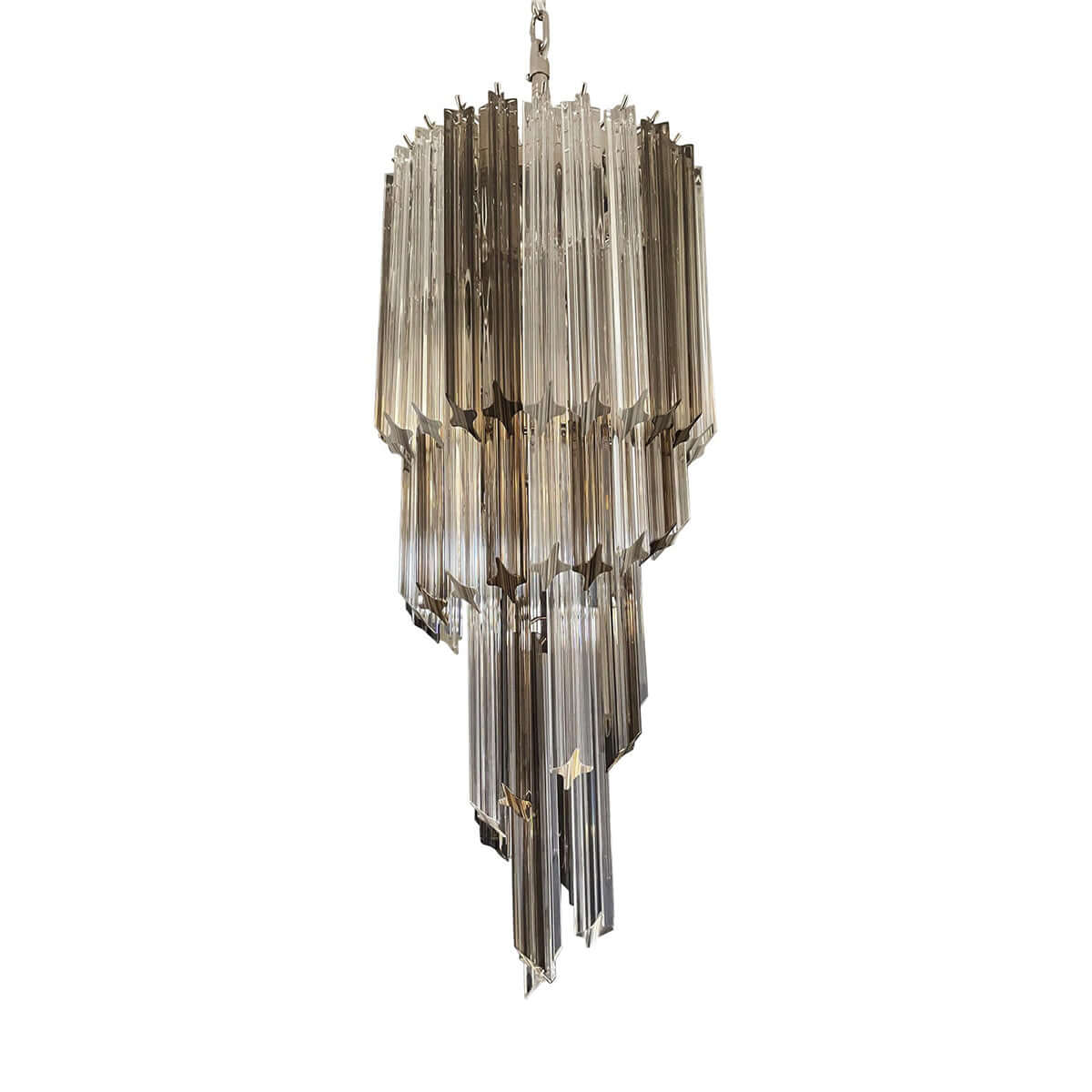 Murano Prisms Spiral Chandelier 14"