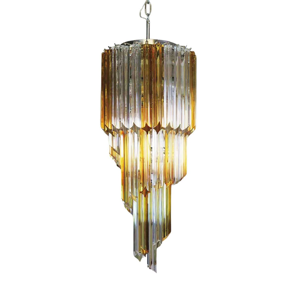 Murano Prisms Spiral Chandelier 14"