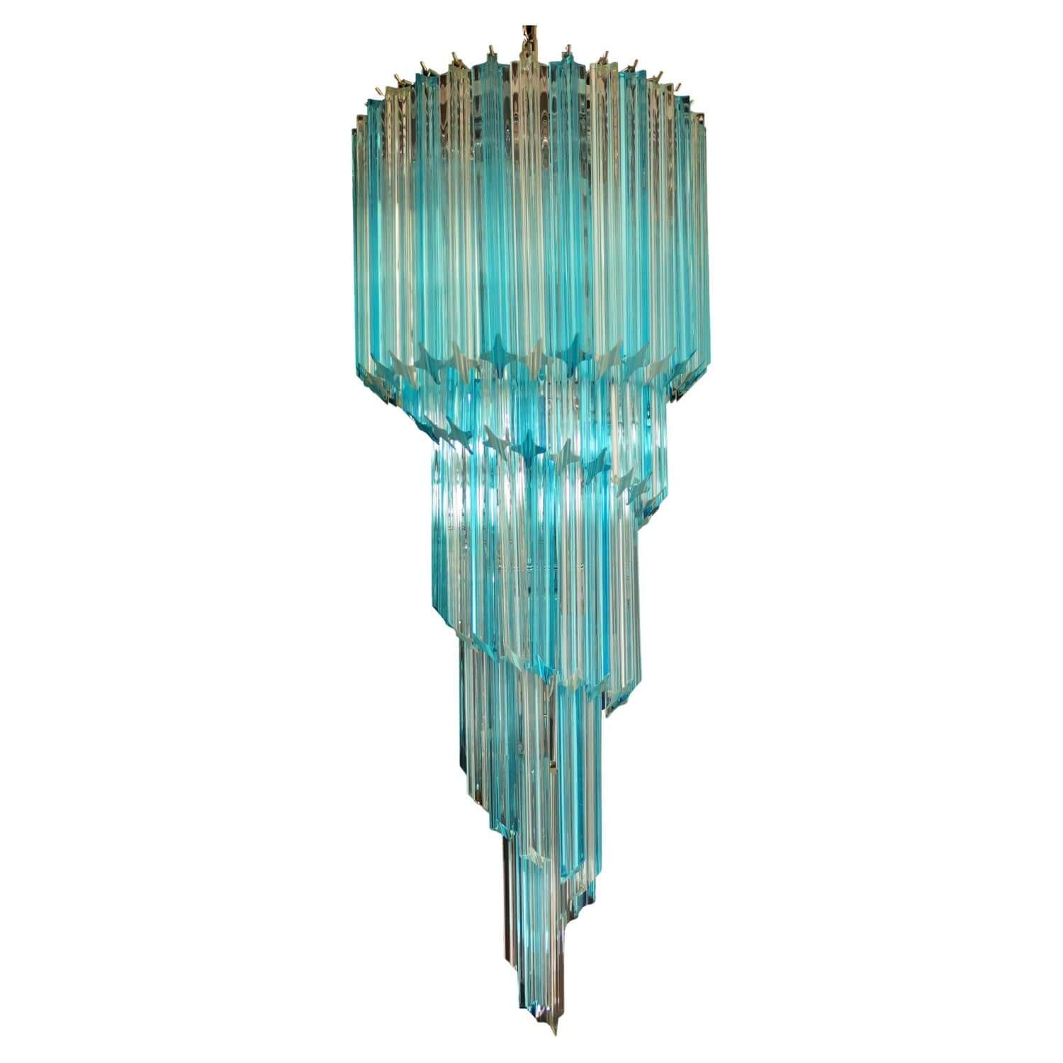 Murano Prisms Spiral Chandelier 16"