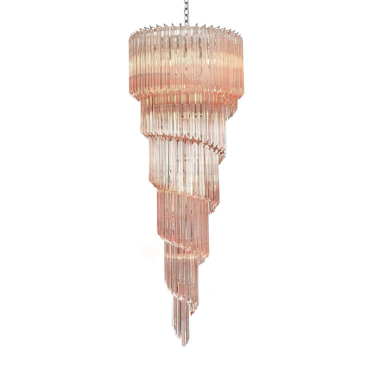 Murano Prisms Spiral Chandelier 21"