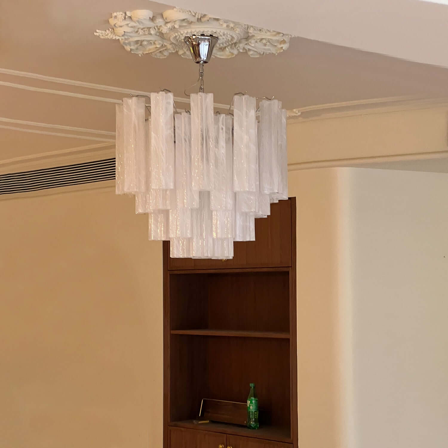 Murano Tubes Chandelier 23"