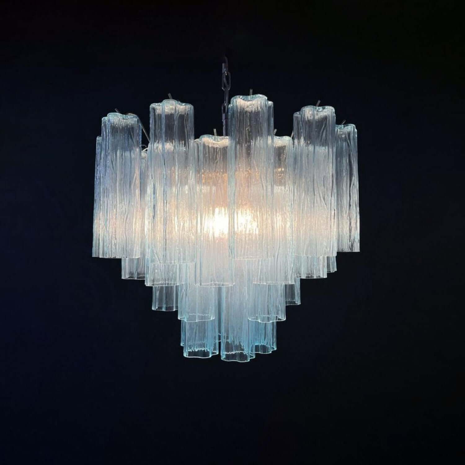 Murano Tubes Chandelier 23"