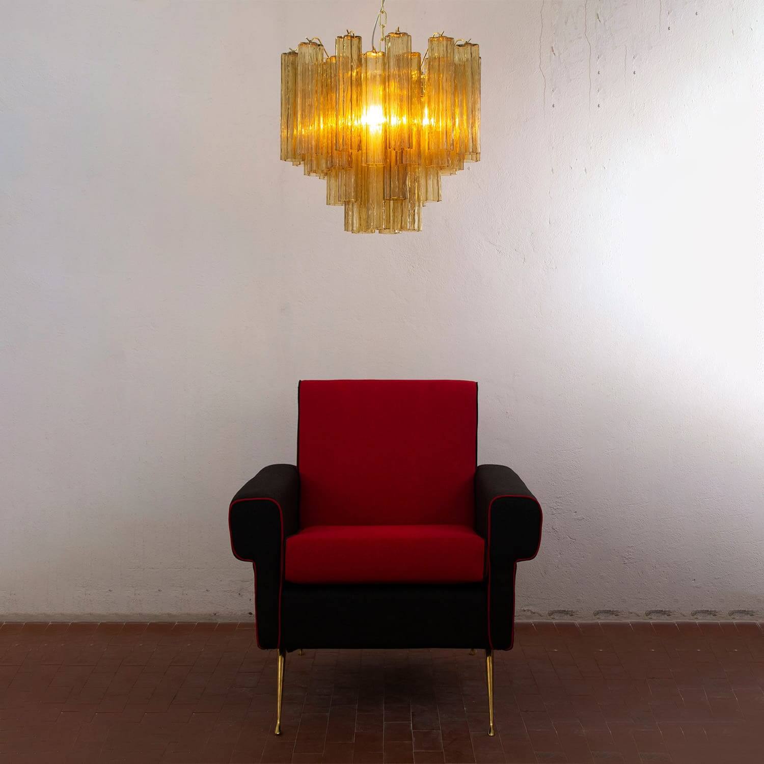 Murano Tubes Chandelier 23"
