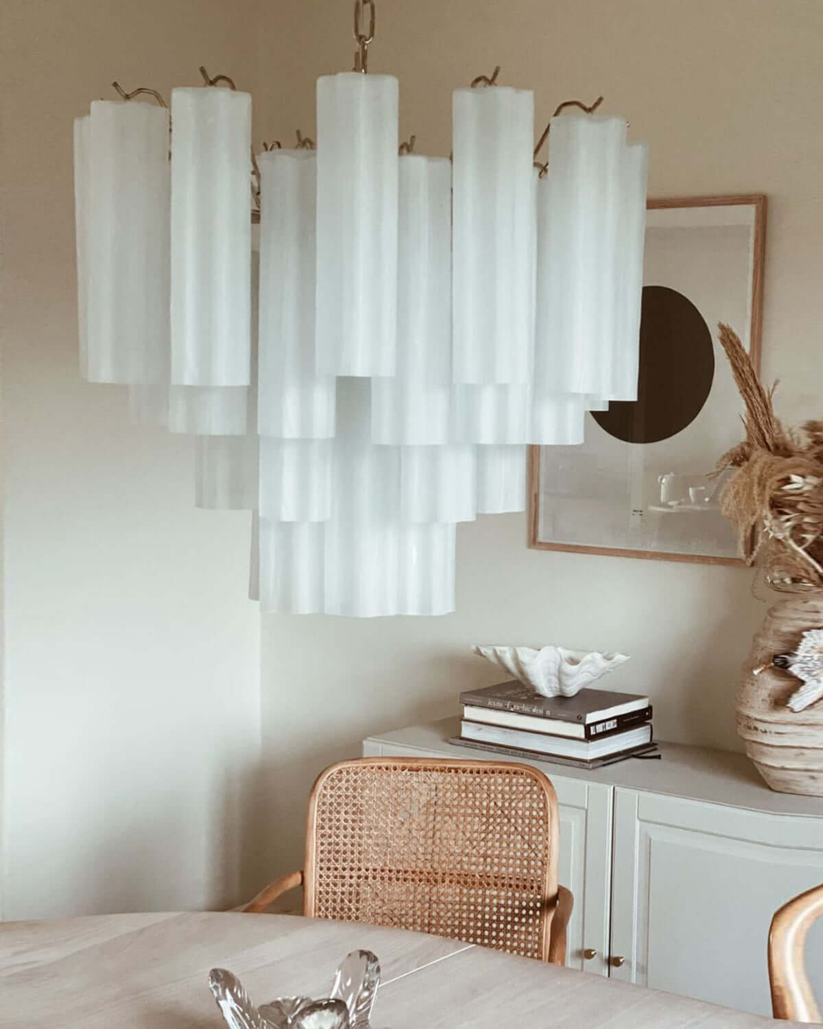 Murano Tubes Chandelier 23"