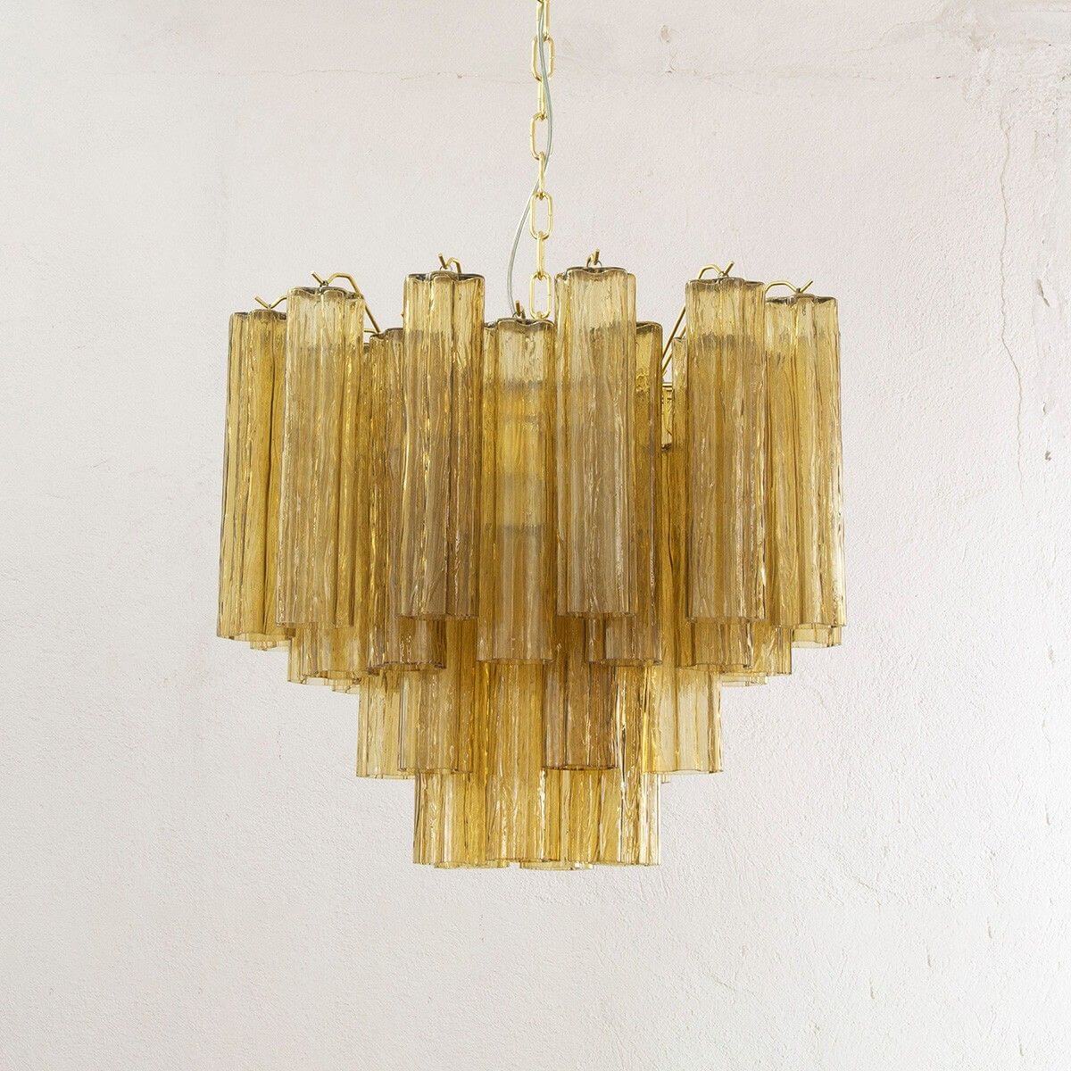 Murano Tubes Chandelier 23"
