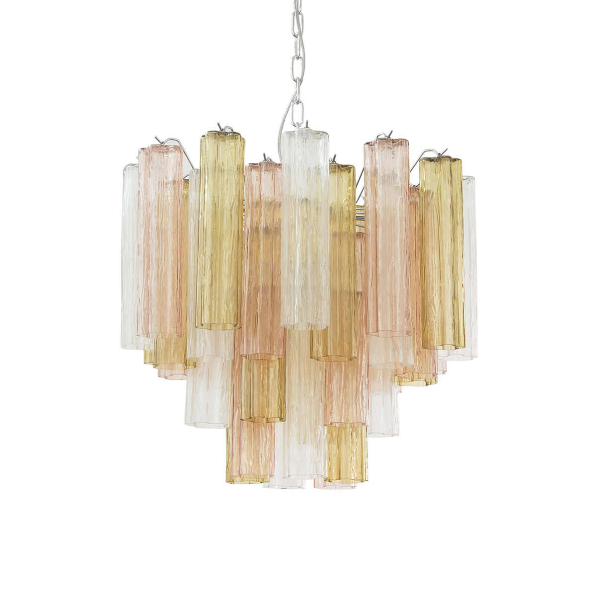 Murano Tubes Chandelier 23"