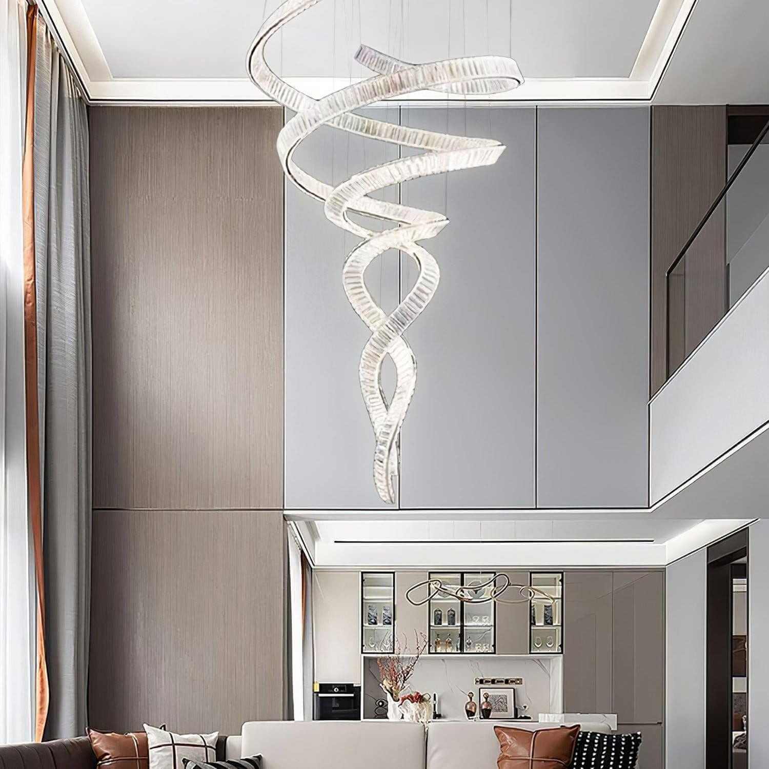 Spiral Crystal Chandelier