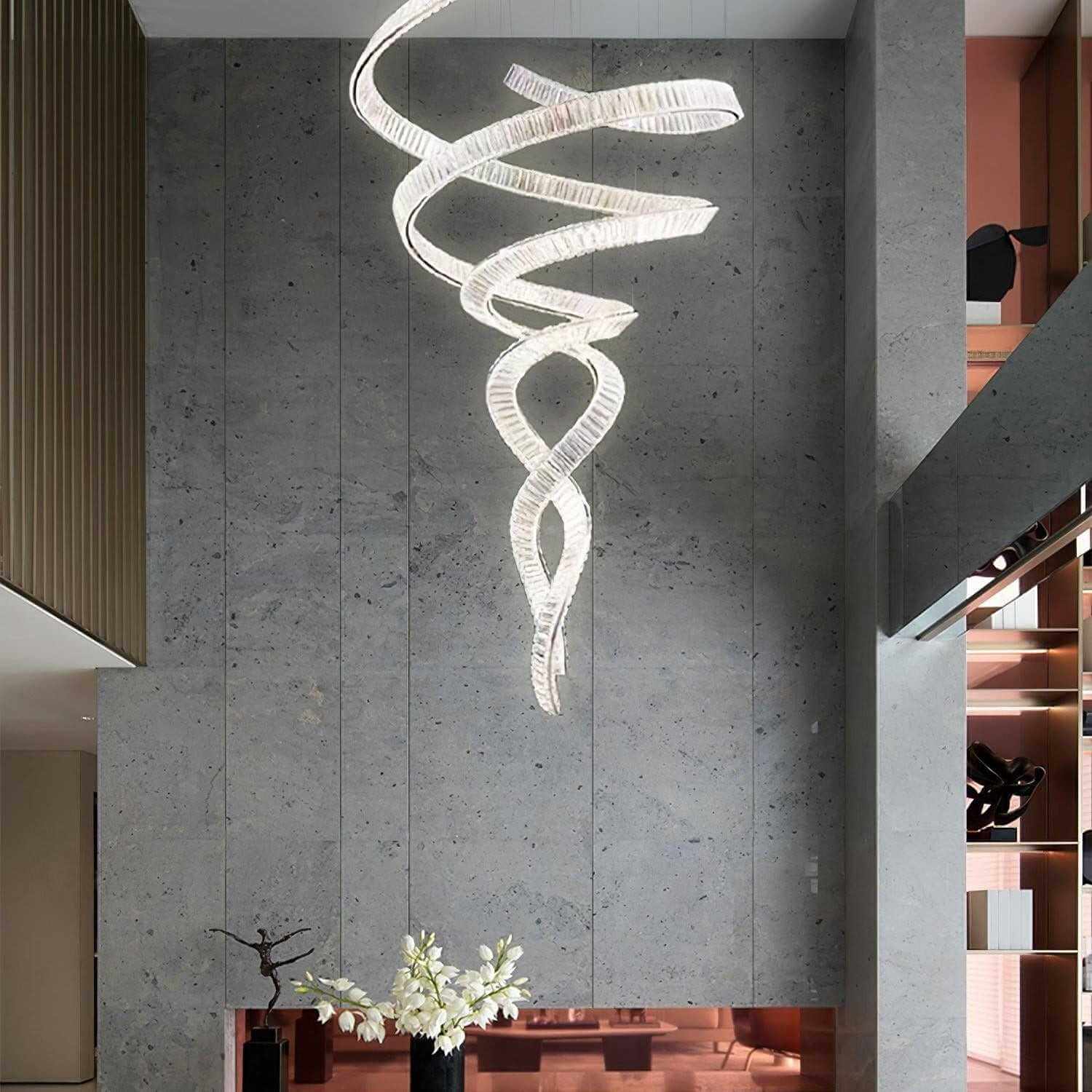 Spiral Crystal Chandelier