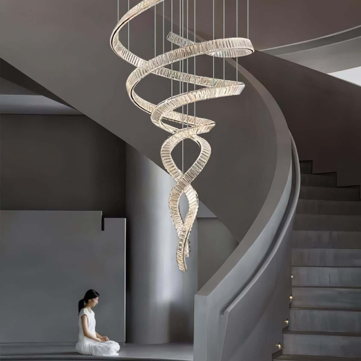 Spiral Crystal Chandelier