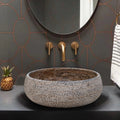 Valencia Travertine Above Vanity Bathroom Sink Rustic Sand-blasted (D)16" (H)6"-In Stock