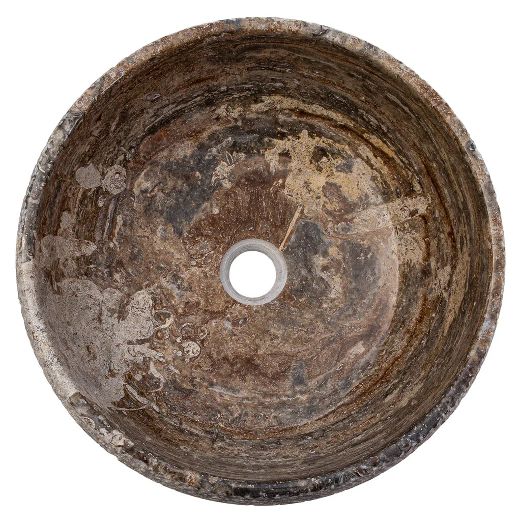 Valencia Travertine Above Vanity Bathroom Sink Rustic Sand-blasted (D)16" (H)6"-In Stock