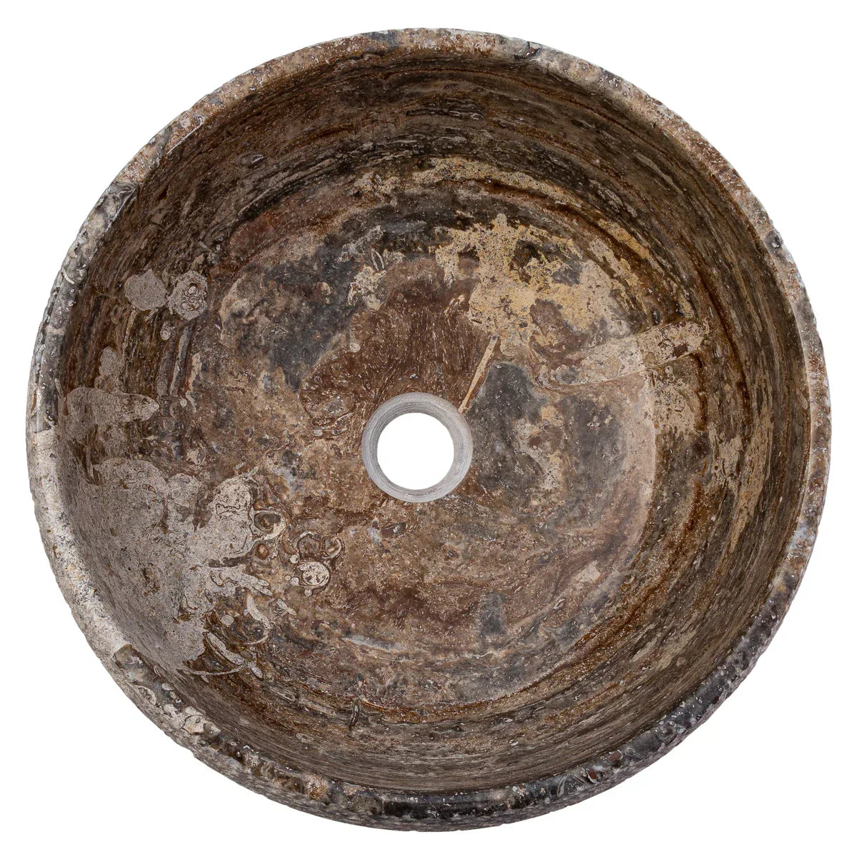 Valencia Travertine Above Vanity Bathroom Sink Rustic Sand-blasted (D)16" (H)6"-In Stock